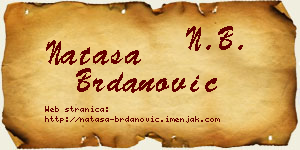 Nataša Brdanović vizit kartica